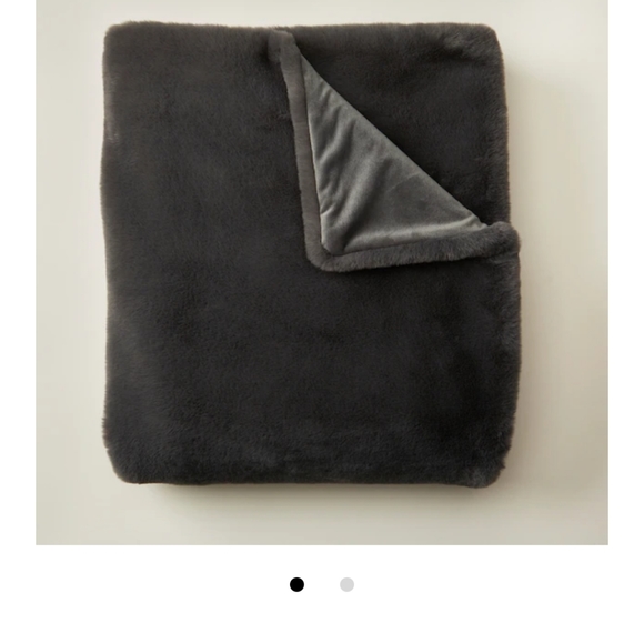 Indigo OUI faux fur throw - storm - Picture 3 of 4